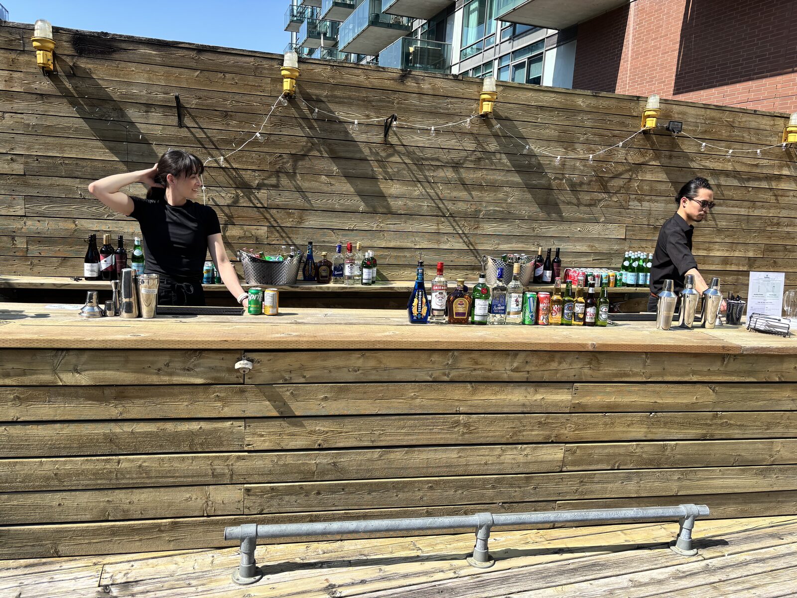T.O. Bar Co. bartenders serving a live event